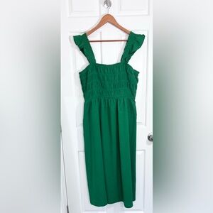 Old Navy green smocked sundress